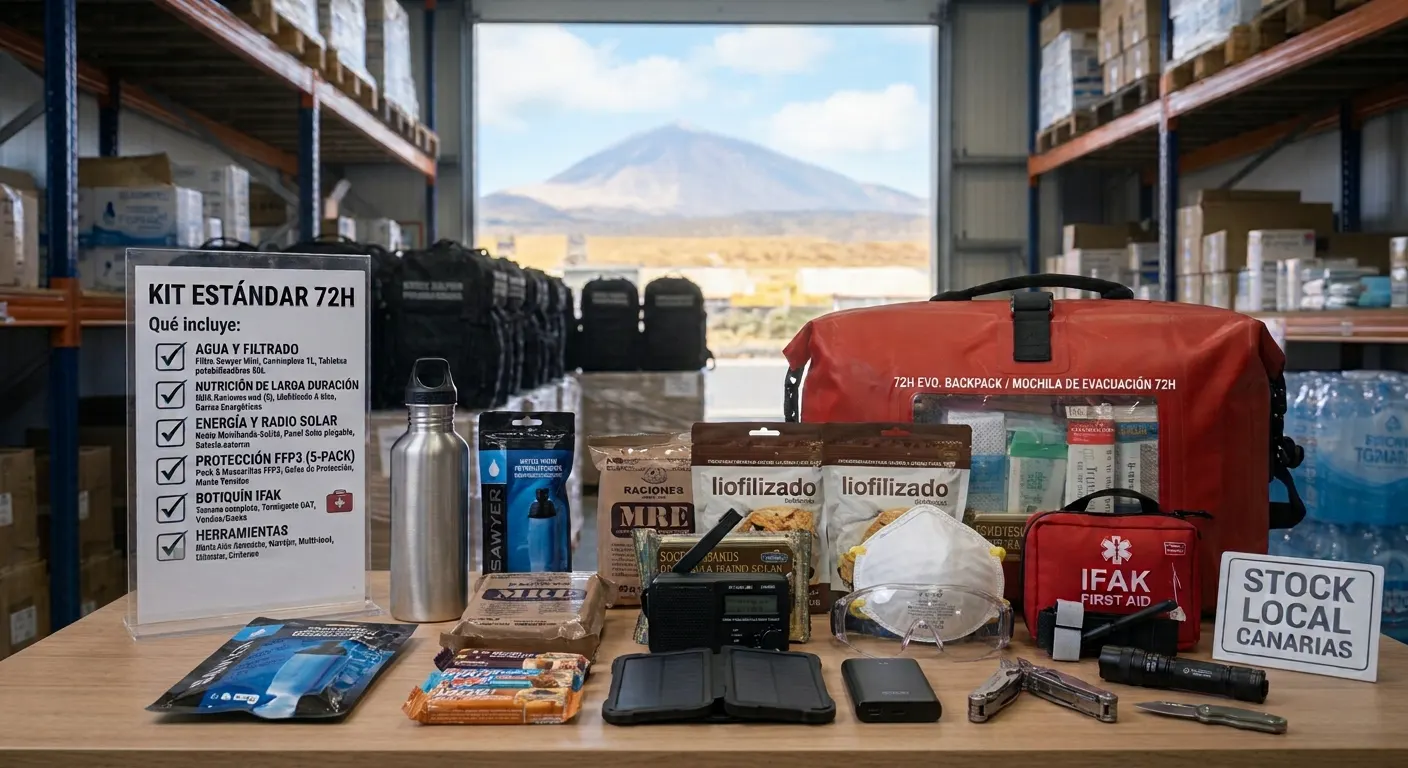 Kit Estándar 72H de emergencia con mochila de evacuación