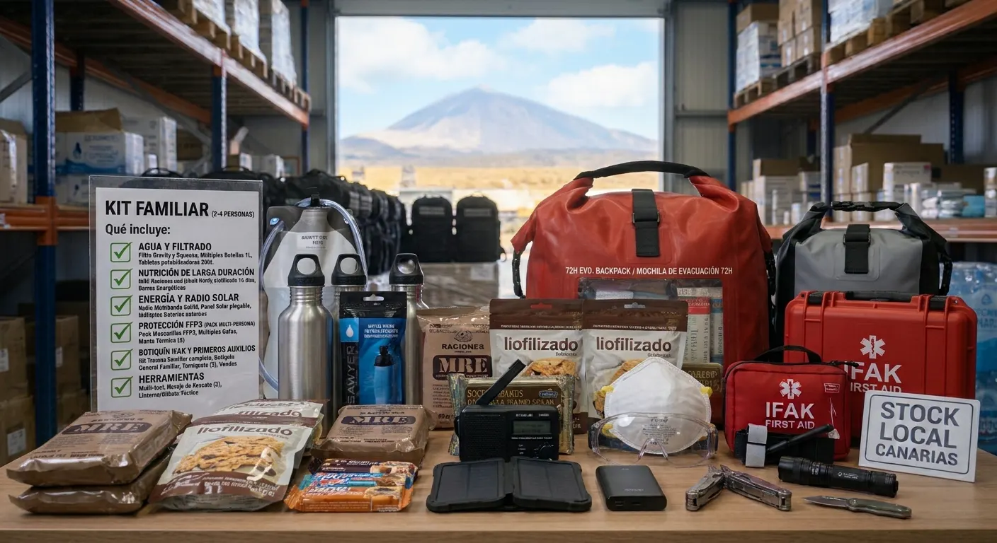 Kit Familiar 72H de emergencia para dos a cuatro personas